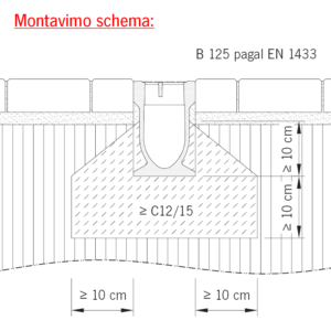 Monoblock PD B125 trinkelių dangoje